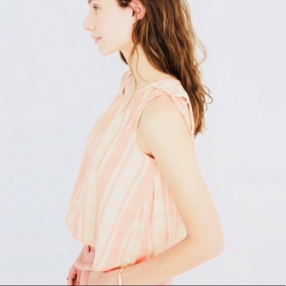 MADEWELL Gingham Tie-Shoulder Checker Print Crop Large - Picture 5 of 12